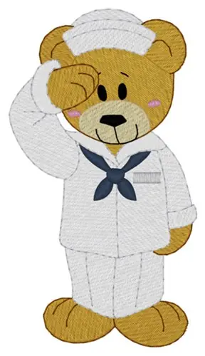 Holiday Sale Navy Bear Embroidery Design