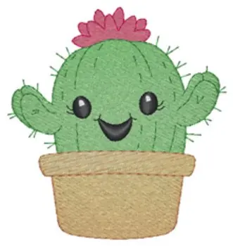Happy Cactus Embroidery Design Holiday Sale