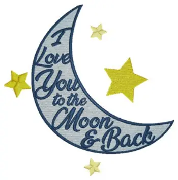 Moon & Back Embroidery Design Hot Picks