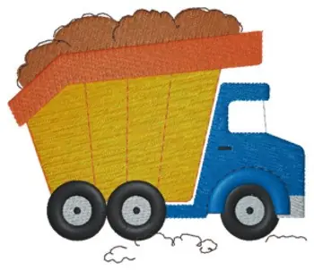 Authentic Toy Dump Truck Embroidery Design