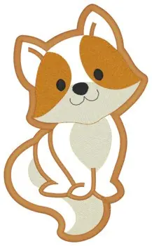 Fox Applique Embroidery Design Professional Grade