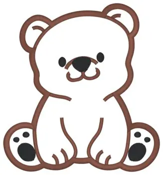 Bear Applique Embroidery Design Money Back Guarantee