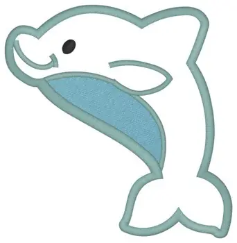 Dolphin Applique Embroidery Design Cheap