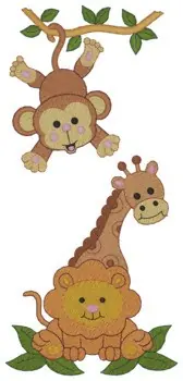 Original Safari Critters Embroidery Design