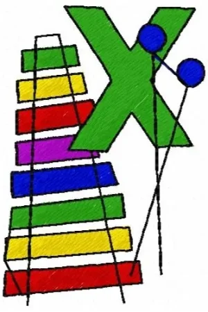 X Xylophone Embroidery Design Reduced Price