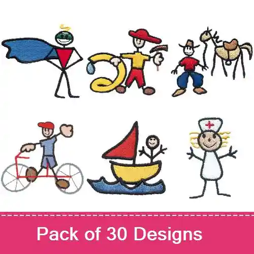 Handmade Children’s Pack 4 Embroidery design pack by Dakota Collectibles, Embroidery Packs on EmbroideryDesigns.com