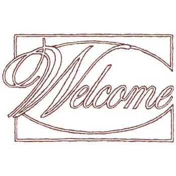 Welcome Embroidery Design Modern