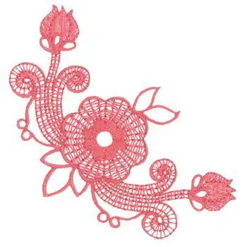 Floral Corner Embroidery Design Fast Shipping