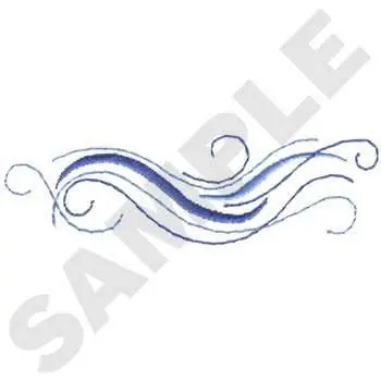 Premium Water Accent Embroidery Design