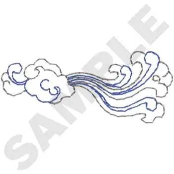 Clouds Accent Embroidery Design Certified