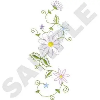 Daisies Embroidery Design Viral