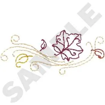 Leaf Accent Embroidery Design Free Returns