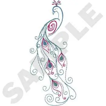 One Day Deal Peacock Embroidery Design