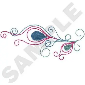 Worldwide Shipping Peacock Accent Embroidery Design