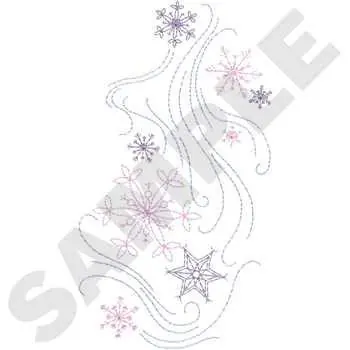 Price Drop Snowflakes Embroidery Design