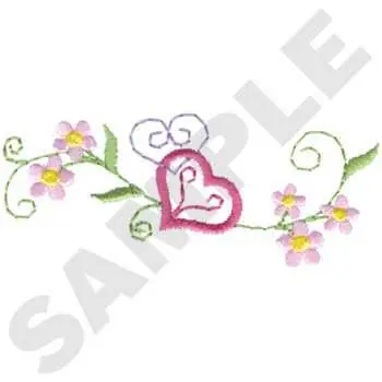 Buy Today Hearts & Flowers Accent Embroidery Design