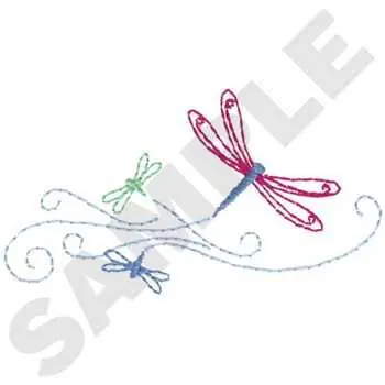 Certified Dragonfly Accent Embroidery Design