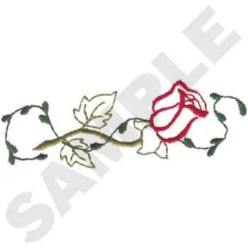 One Day Deal Rose Accent Embroidery Design