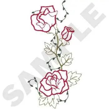 Roses Embroidery Design Flash Sale