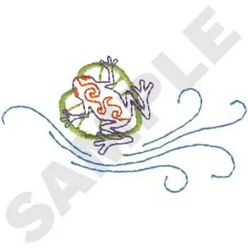 Frog Accent Embroidery Design Today Only