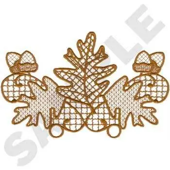 Acorns & Oak Leaves Embroidery Design Free Returns