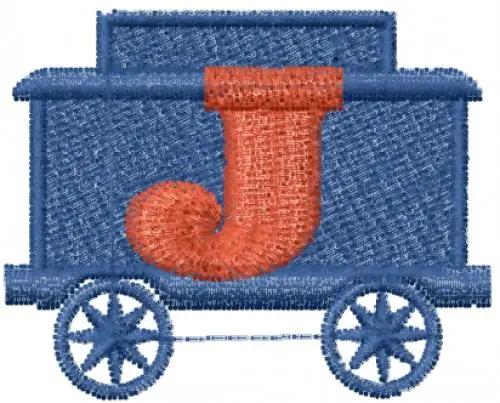 Railroad Font J Embroidery Design Free Returns