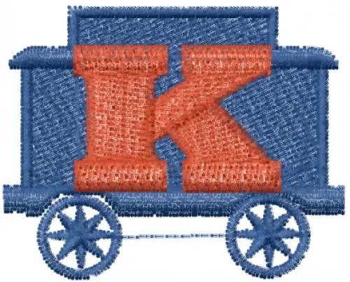 Get Yours Railroad Font K Embroidery Design