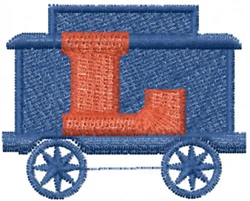 Best Seller Railroad Font L Embroidery Design