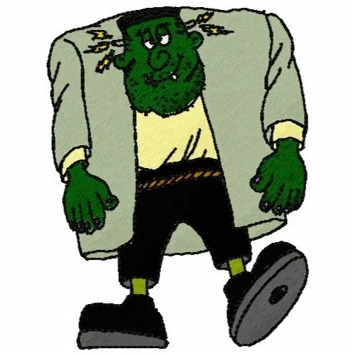 Frankenstein Monster Embroidery Design Money Back Guarantee
