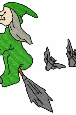 Witch Bats Embroidery Design Best Price