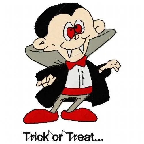 Dracula Costume Embroidery Design Fan Favorite