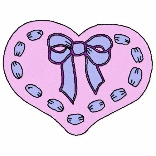 Last Chance Heart Ribbon Embroidery Design