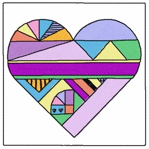 Handmade Heart Quilt Embroidery Design