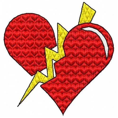 Reduced Price Broken Heart Embroidery Design
