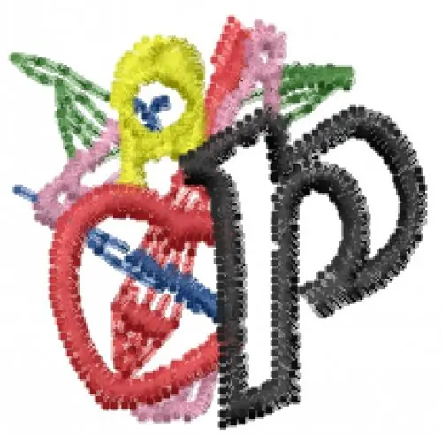 Buy Online Valentine Heart Font P Embroidery Design