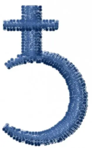 New Release Alchemy Character Lowercase b Embroidery Design