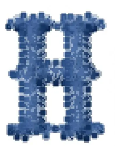 Crafted Carnival Font h Embroidery Design