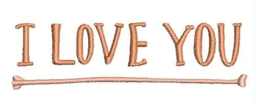 I Love You Embroidery Design Shop Now