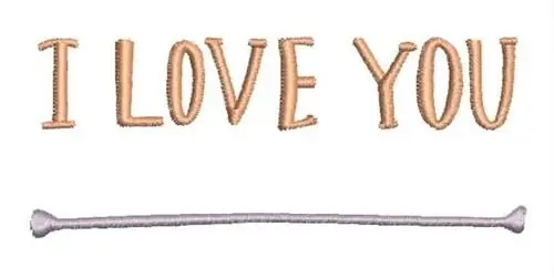 Buy Online I Love You Embroidery Design