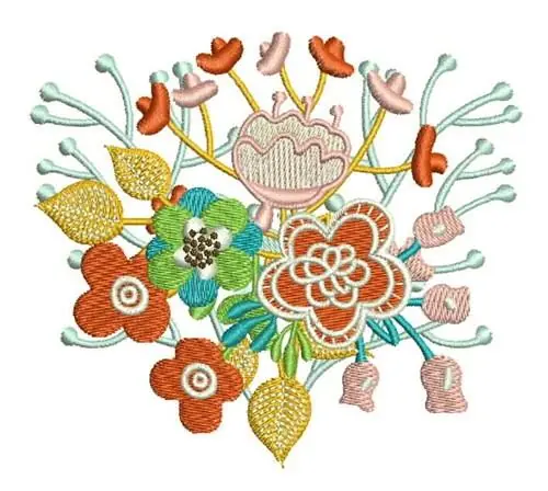 Best Price Flower Bouqet Embroidery Design