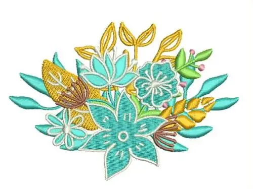 Floral Bouquet Embroidery Design Order Now