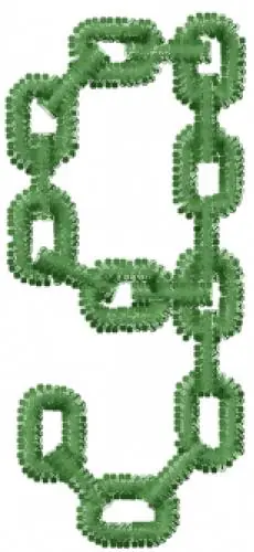 Grab Now Chain Font g Embroidery Design