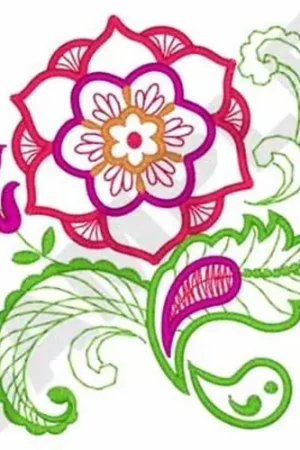 Factory Price Paisley Flower Embroidery Design