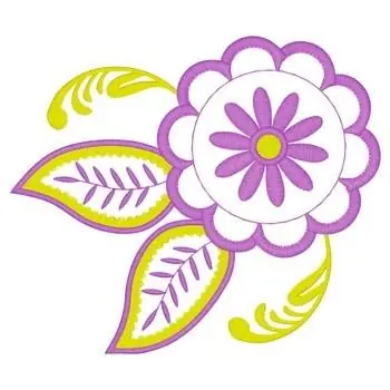 Paisley Flower Embroidery Design Authentic