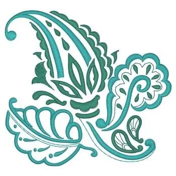 Affordable Paisley Leaves Embroidery Design