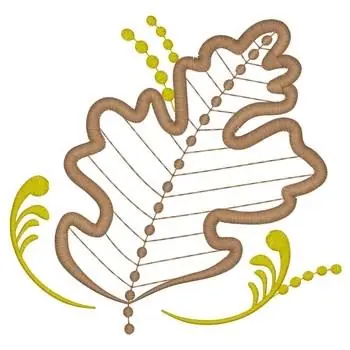 Premium Paisley Oak Leaf Embroidery Design