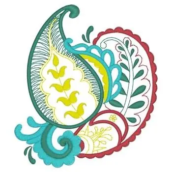 Paisley Leaf Embroidery Design Deal