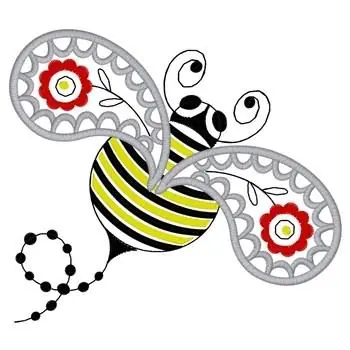 Instant Buy Paisley Bee Embroidery Design