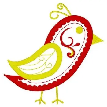 Free Shipping Paisley Bird Embroidery Design