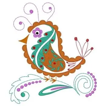 Price Drop Paisley Quail Embroidery Design
